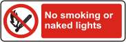 No smoking or naked lights