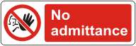 No admittance