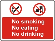 No smoking No eating No drinking