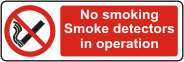 No smoking smoke detectors in operation