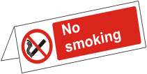 No smoking desk sign (double-sided)