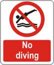 No diving