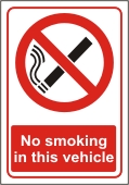 No smoking in this vehicle