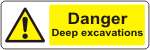 Danger Deep excavations