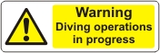 Warning Diving operations in progress