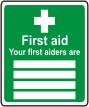 Symbol First aid your first aiders are: