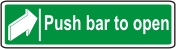 Push bar to open