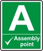 Assembly point with letter