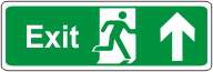 Exit (running man, arrow up)