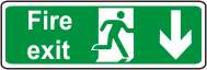 Fire exit (running man, down)