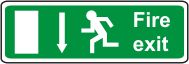 Fire exit (running man, down)