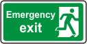 Emergency exit, running man
