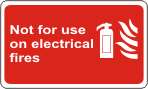 Not for use on electrical fires