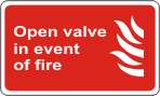 Open valve in event of fire
