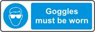 Goggles must be worn