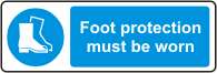 Foot protection must be worn