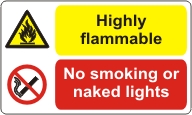 Highly flammable No smoking or naked lights