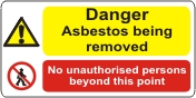 Danger Asbestos being removed