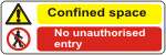 Confined space. No unauthorised entry
