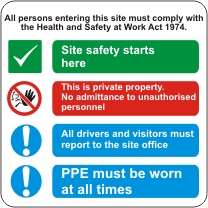 Site safety starts here etc.