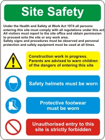 Site Safety instructions
