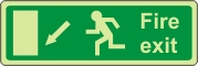 Fire exit, running man (down left)