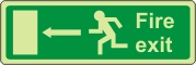 Fire exit, running man (left)