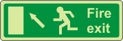 Fire exit, running man (up left)