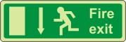 Fire exit, running man (down)