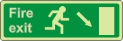 Fire exit, running man (down right)
