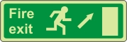 Fire exit, running man (up right)