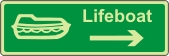 Lifeboat symbol, Lifeboat, arrow right 