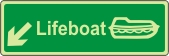 Lifeboat symbol, Lifeboat, arrow down left