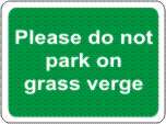 Please do not park on grass verge